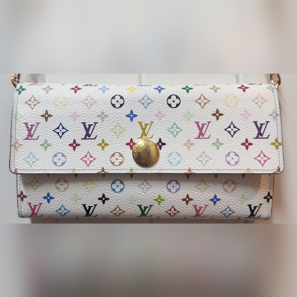 LOUIS VUITTON LV Mulicolor Takashi Murakami Sarah Portefeiulle Wallet - Picture 2 of 16